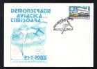 PARACHTISM, AVIATIC DEMONSTRATION, TIMISOARA, 1985, SPECIAL COVER, OBLITERATION CONCORDANTE, ROMANIA - Fallschirmspringen