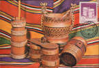 Romania-Maximum Postcard 1986-Popular Art- Household Items Made ​​of Wood. - Non Classés