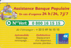 Assistance Banque Populaire N° Vert - Schede Bancarie Uso E Getta