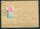 Germany 1950 Cover To Australia Mi 61-2 Goethe.Rare CV 300 Euro - Covers & Documents