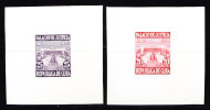 O)1952 CARIBE,PALACE OF JUSTICE, DIE PROOFS, ORIGINAL, STICK TO A CARD BOARD PAPER. CUT TO SHAPE RRR XF.- - Geschnittene, Druckproben Und Abarten