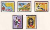 146z: Ghana Mi. 63- 67 ** Westafrikanische Fußballmeisterschaft 1959 - Coppa Delle Nazioni Africane