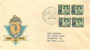 1959 Queen Elizabeth 3 ½ D. Definitive Generic Hermes Cachet SG 312 2 Pairs - FDC