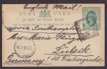 Cape Of Good Hope Uprated Postal Stationery Ganzsache Entier ½ P Queen Victoria 1898 To LÜBECK Germany - Kap Der Guten Hoffnung (1853-1904)