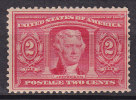 United States 1904 Mi. 155     2 C Louisiana-Ausstellung In St. Louis Thomas Jefferson MH* - Unused Stamps