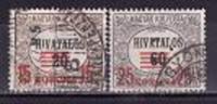 Hongrie - 1922  Yv. No. 9 - 10 Obliteres - Oficiales