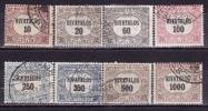 Hongrie  1921 Service Yv. No. 1 - 8 Serie Complete, Obliteres - Dienstzegels