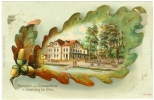 Zittau, Restaurant "Zum Eichenwäldchen" In Eckartsberg, Eichenblatt-Litho, 1908 - Zittau