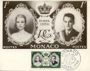 CM  MONACO  # PRINCESSE  GRACE KELLY   PRINCE RAINIER # MARIAGE #  19 AVRIL 1956 - Cartoline Maximum
