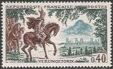 F1 - France (1966) - Vercingétorix (82-46 Av. J-C). Gaulois. Cheval / Horse. Taille-douce, Dentelé 13. Y&T N°1495. - Prehistorie