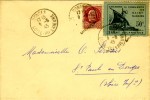 Tres Rare Pli  De Guerre Poche De Saint NazaireTimbre N°8 Avec N° 517 Pétain - Francobolli Di Guerra