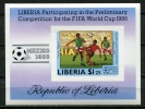 Liberia 1986 Sheet Imperf. MNH Soccer(Football) Cup World Championship Proof - 1986 – México