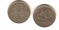 (!) Latvia  -10 Santims 1922 Y   XF - Lettonie