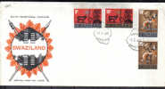 VER964 - MALAWI 1968, Serie 133/136 Su FDC . Costumi - Swaziland (1968-...)