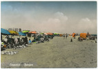 CESENATICO. LA SPIAGGIA GREMITA DI BAGNANTI. CARTOLINA DEL 1955 - Cesena