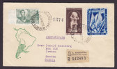 Argentina Registered Certificada Recommandée Einschreiben MINISTERIO Del INTERIOR 1949 Cover To Sweden San Martin - Briefe U. Dokumente