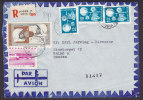 Bulgaria Airmail Par Avion Registered Recommandée Einschreiben SOFIA Label 1967 Cover Frontside Sweden Astronauts Stamp - Airmail