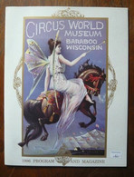 Programme De Cirque Circus World Museum Baraboo Wisconsin 1996 - Other & Unclassified