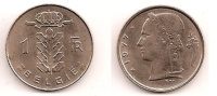 1 Franc – Belgique – 1977 – Légende Flamande – Cuivre Nickel – Etat TTB – KM 143.1 - 1 Franc