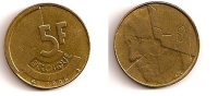 5 Francs – Belgique – 1986 – Légende Française – Bronze Aluminium – Etat SUP – KM 163 - 5 Francs