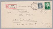 Norwegen 1950-12-23 R-Brief 1.10Kr. Nach DE Ludwigsburg  (Julemerket) - Covers & Documents