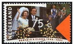 Holanda 1991 Scott 770 Sello º Aniv. Boda Real Beatriz Y Claus Michel 1400 Yvert 1370 Nederland Stamps Timbre Pays-Bas - Used Stamps