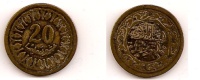 20 Millim – Tunisie – 1380-1960 – Cuivre – Etat TB – KM 307 - Tunisie