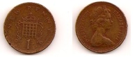 1 New Penny – Grande Bretagne – 1971 – Elizabeth II – Bronze – Etat TB – KM 915 - 1 Penny & 1 New Penny