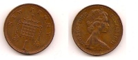 1 New Penny – Grande Bretagne – 1979 – Elizabeth II – Bronze – Etat TB – KM 915 - 1 Penny & 1 New Penny