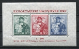 Germany Occ  Amer.British Zone 1949 Sc 644A Mi Block 1 MNH Hannover  CV 110 Euro - Mint