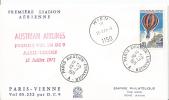 Premier Vol En DC9   Austria Airlines Paris  - Vienne  Du 12/07/1971 - Primeros Vuelos