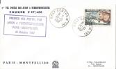 Premier Vol Postal Par Avion Turbopropulseurs Paris - Montpellier Du 30/10/1967 - First Flight Covers