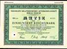 1927 Aktie Hist. Wertpapier , Vereinigte Isolatorenwerke AG  - 100 Einhundert Reichsmark - Industry