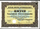 1928 Aktie Hist. Wertpapier , Deutsche Industrie Aktiengesellschaft Berlin  - 1000 Eintausend Reichsmark - D - F