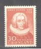 (SA0625) GREENLAND, 1958 (200th Death Anniversary Of Hans Egede). Mi # 42. MNH** Stamp - Ongebruikt