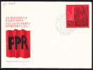 1972 - POLEN - FDC  "30 Rocznica Powstania Polskiej Part II Robotniczej"  -  S.Scan  (pl 1008 Fdc) - FDC