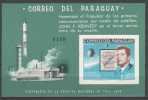 Paraguay - 1966 - Pres. Kennedy And The Race To The Space, Souvenir Sheet Imperforated, Specimen - South America