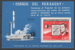 Paraguay - 1966 - Pres. Kennedy And The Race To The Space, Souvenir Sheet Perforated, Specimen - South America