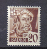 AP768 - BADEN Occ. Francese ,  N. 24 Valore D.PF.  *** - Baden
