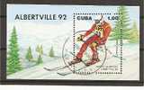 Cuba - Foglietto Usato: Olimpiadi Invernali Di Albertville 1992 - Winter 1992: Albertville