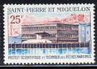 St Pierre Et Miquelon 1969 MNH Sc 386 25fr Scientific And Technical Institute Of Maritime Fishing - Nuovi