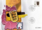 TK O 582/93 Wappen Baden-Württemberg ** 25€ Auf Brief Deutschland With Stamp # 1586 Tele-card Wap Cover Of Germany - O-Series : Customers Sets