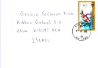 Latvia Lettland Latvija Mailed To Israel 2002 "Salt Lake Games, Skiing And Shooting"  Single Stamp On Cover - Hiver 2002: Salt Lake City