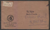 India  1978 BANK OF BARODA  Registered Envelope   #  35217 Inde Indien - Brieven En Documenten