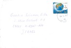Latvia Lettland Latvija Mailed To Israel 2002 "Sydney 2000 Olympic Games, Globe"  Single Stamp On Cover - Ete 2000: Sydney