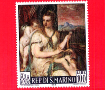 SAN MARINO - Usato - 1966 - Tiziano Vecellio - 100 L. • Venere Benda Cupido - Usados