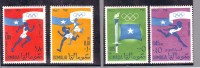 SOMALIA REPUBBLICA SOMALILAND SOMALY 1960 OLIMPIADI ROMA 4 Val Compl. MNH** - Somalia (1960-...)