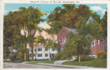 Vintage Original 1927 - Skowhegan Maine - Memorial Library  Elm Street - Travelled - Condition : Creased - 2 Scans - Sonstige & Ohne Zuordnung