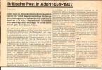 Aden. Postgeschichte Auf 4 DIN A 4 Seiten Mit 69 Stempeltypen - Filatelie En Postgeschiedenis