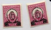 MAGYAR Couronne St Etienne Surchargée, 434 B Et 435 B**,(dentelure 14),cote 224 €, POSTFRICH - Unused Stamps